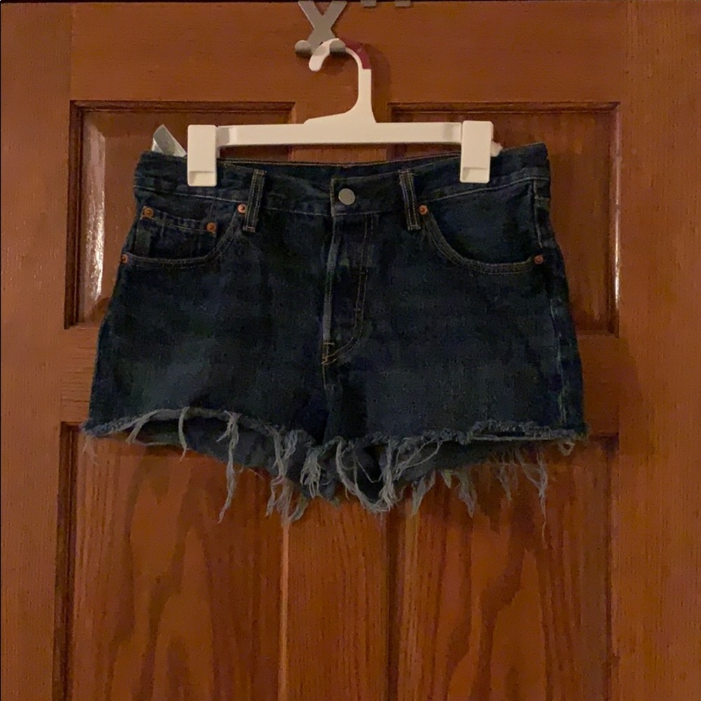 Levi Distressed High Waisted Shorts